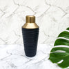 Black Leather and Brass Cocktail Shaker